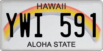 HI license plate YWI591