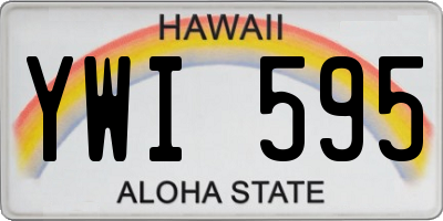 HI license plate YWI595