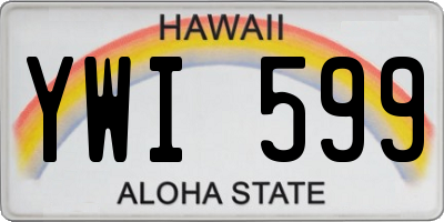 HI license plate YWI599