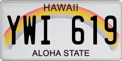 HI license plate YWI619