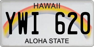 HI license plate YWI620