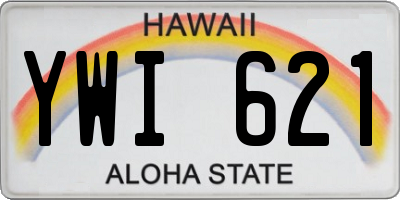 HI license plate YWI621