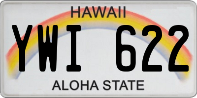 HI license plate YWI622