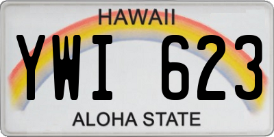 HI license plate YWI623