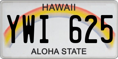 HI license plate YWI625