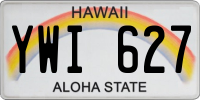 HI license plate YWI627