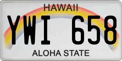 HI license plate YWI658