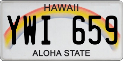 HI license plate YWI659
