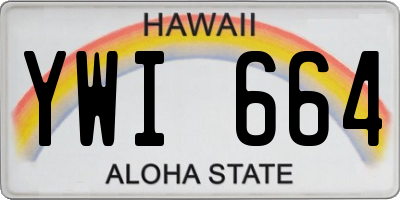 HI license plate YWI664