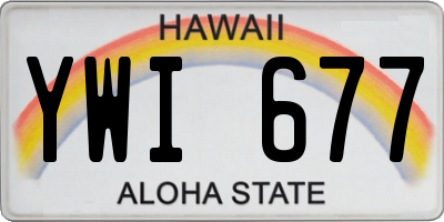 HI license plate YWI677