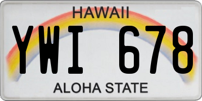 HI license plate YWI678