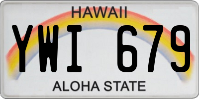 HI license plate YWI679