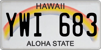 HI license plate YWI683