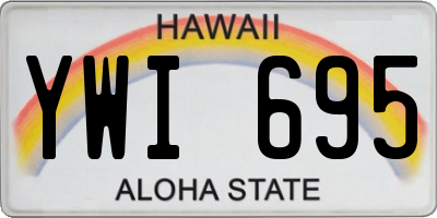 HI license plate YWI695