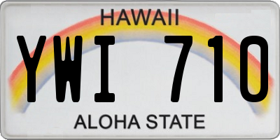 HI license plate YWI710