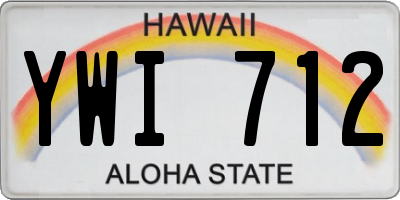 HI license plate YWI712
