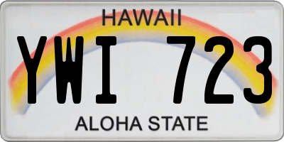 HI license plate YWI723