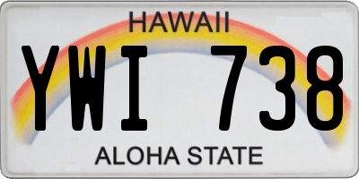 HI license plate YWI738