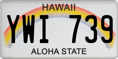 HI license plate YWI739