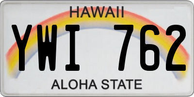 HI license plate YWI762