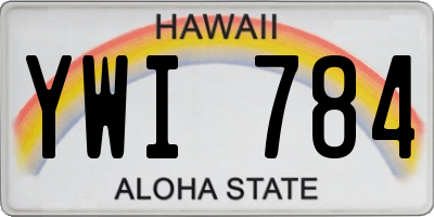 HI license plate YWI784