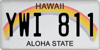 HI license plate YWI811