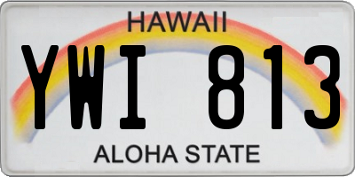 HI license plate YWI813