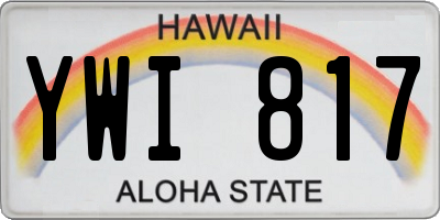HI license plate YWI817