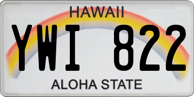 HI license plate YWI822