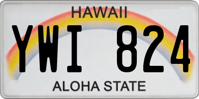 HI license plate YWI824
