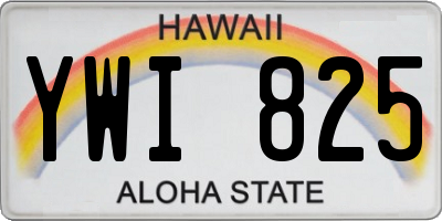 HI license plate YWI825
