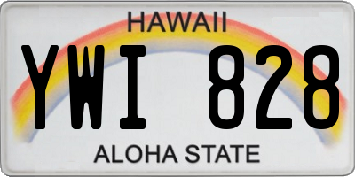 HI license plate YWI828