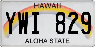 HI license plate YWI829