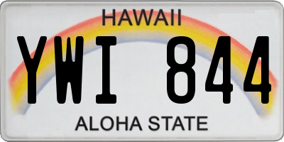HI license plate YWI844