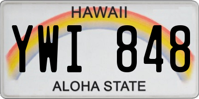 HI license plate YWI848
