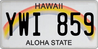 HI license plate YWI859