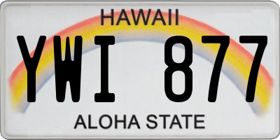 HI license plate YWI877