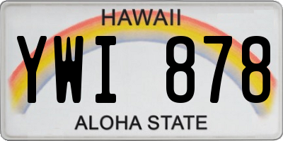 HI license plate YWI878