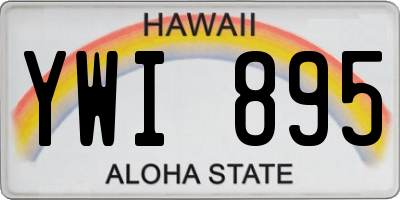 HI license plate YWI895