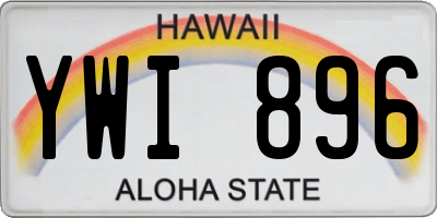 HI license plate YWI896