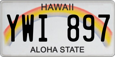HI license plate YWI897