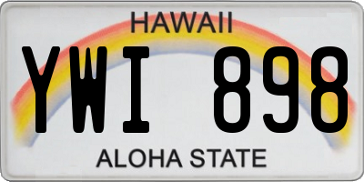 HI license plate YWI898