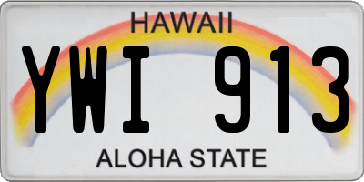 HI license plate YWI913
