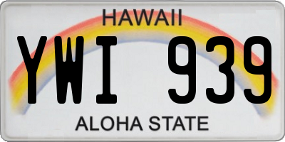 HI license plate YWI939