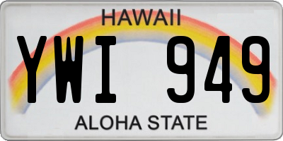 HI license plate YWI949
