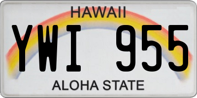 HI license plate YWI955
