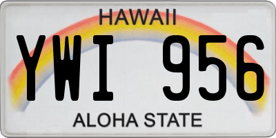 HI license plate YWI956