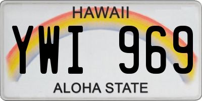 HI license plate YWI969