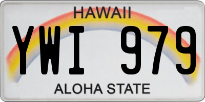 HI license plate YWI979