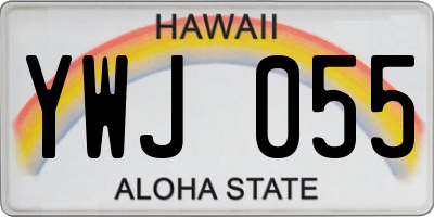 HI license plate YWJ055